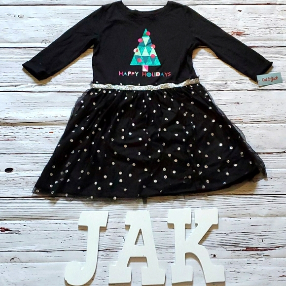 Cat & Jack Other - 🆕️ CAT & JACK CHRISTMAS BLACK TULLE DRESS 🌲